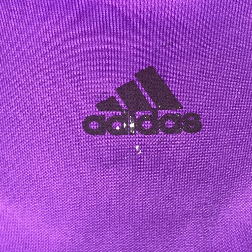 Adidas Puremotion Golf Polo Mens Medium Purple Graphic Short Sleeve Performance